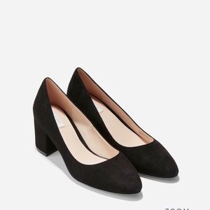 Cole Haan Eliree Pump Suede with Block Heel